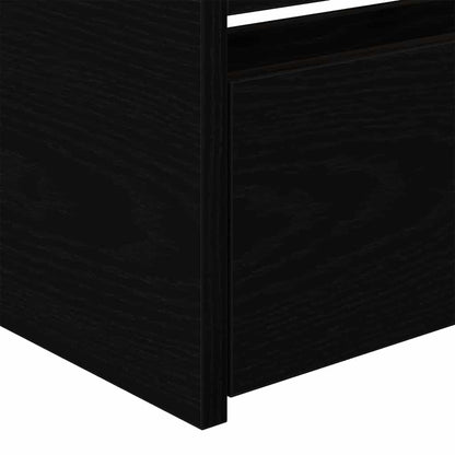 Tagesbett Schwarz Eichen-Optik 100 x 200 cm Holzwerkstoff