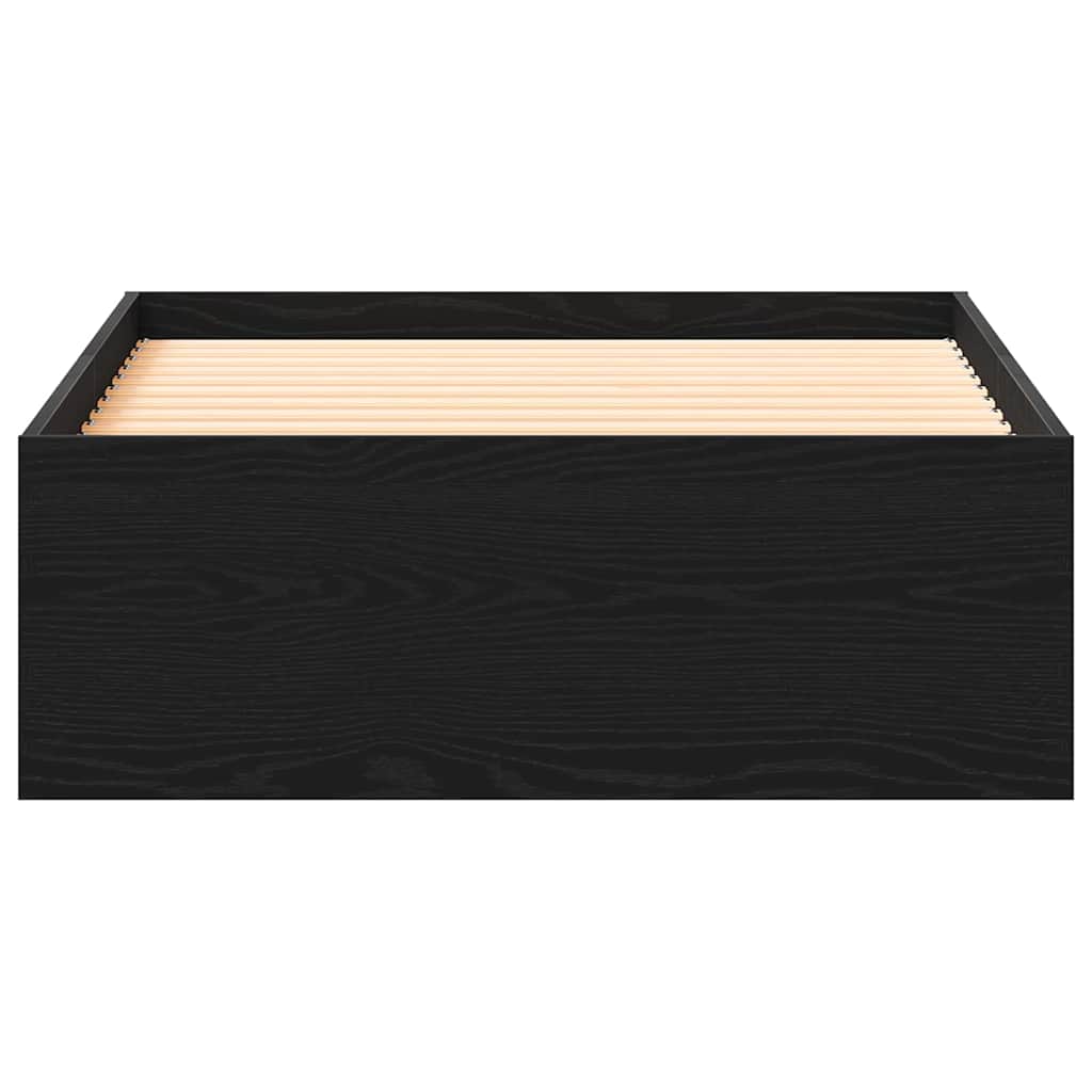 Bettrahmen Schwarz Eichen-Optik 90 x 190 cm Holzwerkstoff