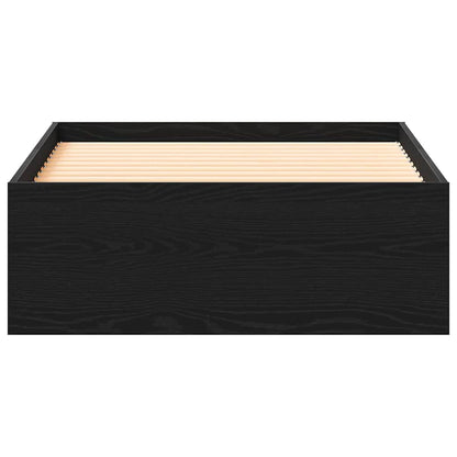 Bettrahmen Schwarz Eichen-Optik 90 x 190 cm Holzwerkstoff