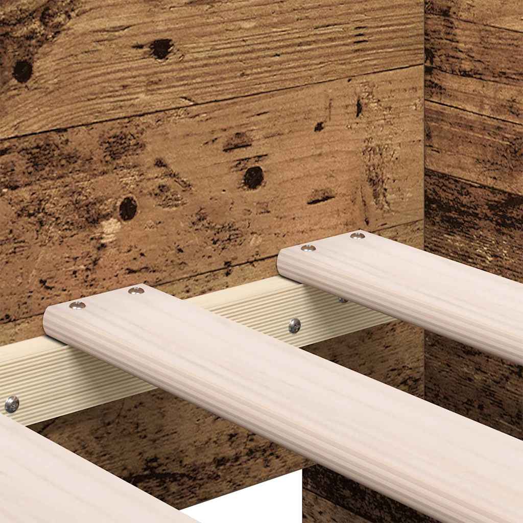 Tagesbett mit Kopfteil Altholz 90 x 190 cm Holzwerkstoff