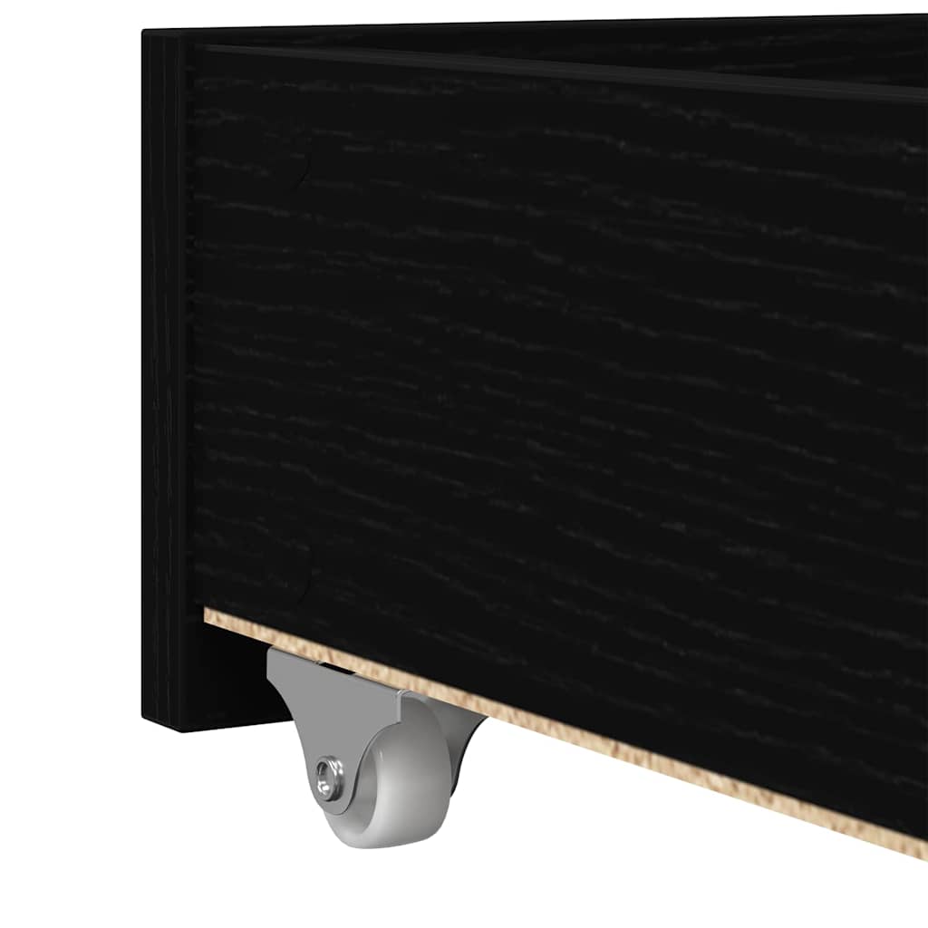 Tagesbett Schwarz Eichen-Optik 90 x 200 cm Holzwerkstoff