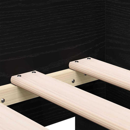 Tagesbett Schwarz Eichen-Optik 90 x 200 cm Holzwerkstoff