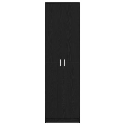 Kleiderschrank mit Regal Schwarz Eichen-Optik 55 x 25 x 189 cm