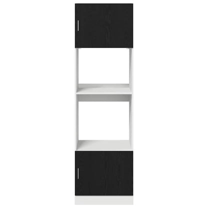 Mikrowellenregal Schwarze Eiche 60 x 57 x 207 cm Holzwerkstoff