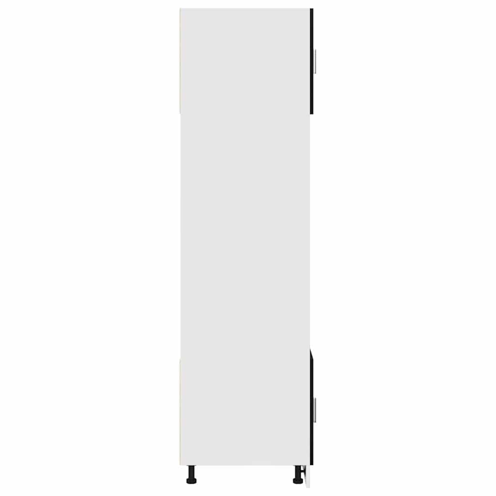 Mikrowellenregal Schwarze Eiche 60 x 57 x 207 cm Holzwerkstoff