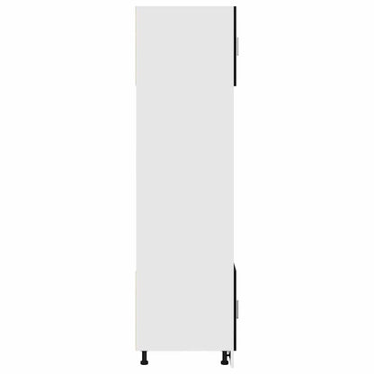 Mikrowellenregal Schwarze Eiche 60 x 57 x 207 cm Holzwerkstoff