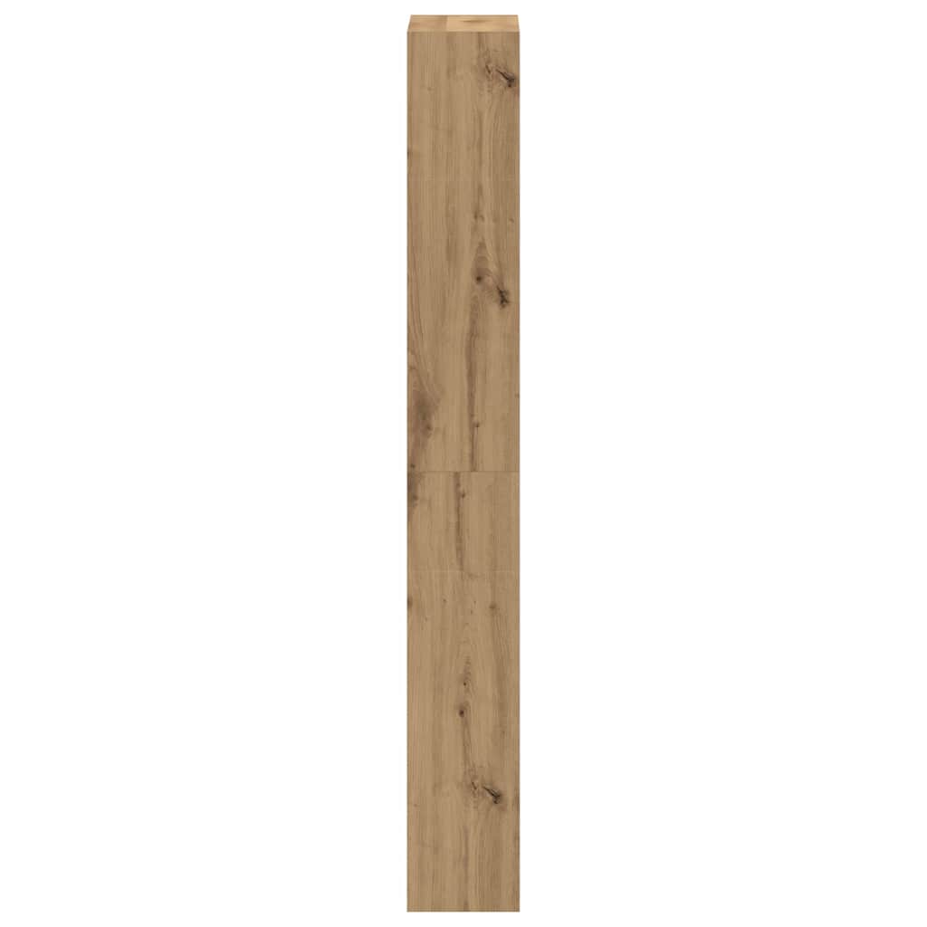 Schuhschrank mit Speicher Eiche handwerklich 80 x 21 x 163.5 cm