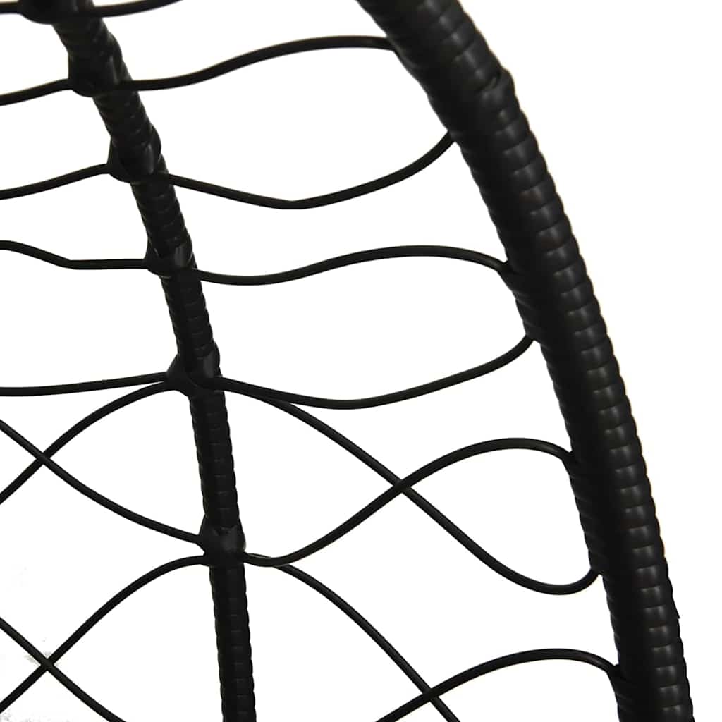 Hängendes Ei-Stuhl Cremeweiß 91.5 x 60 x 110 cm Poly-Rattan