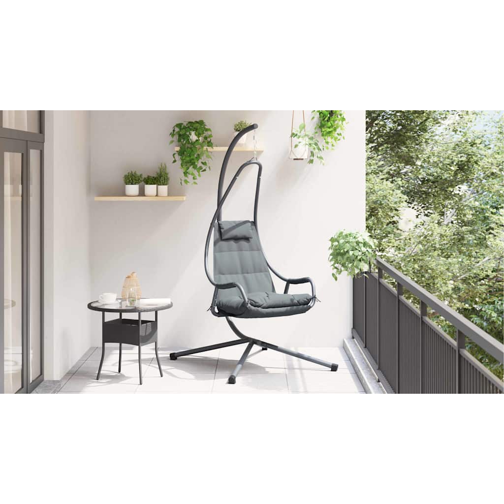 Hängendes Ei-Stuhl Anthrazit 94 x 107 x 196,5 cm Stahl