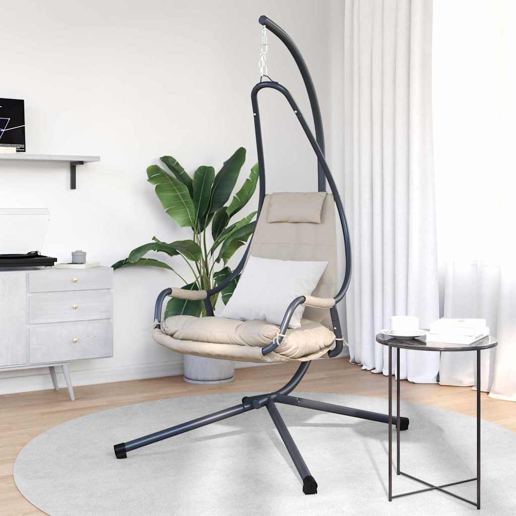Hängendes Ei-Stuhl Taupe 94 x 107 x 196,5 cm Stahl