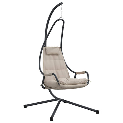 Hängendes Ei-Stuhl Taupe 94 x 107 x 196,5 cm Stahl