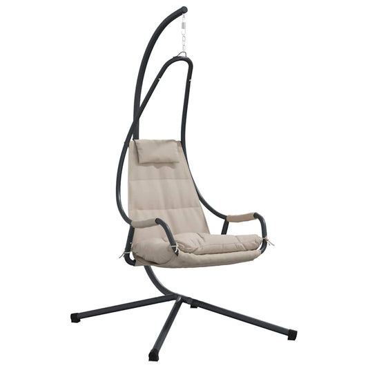 Hängendes Ei-Stuhl Taupe 94 x 107 x 196,5 cm Stahl