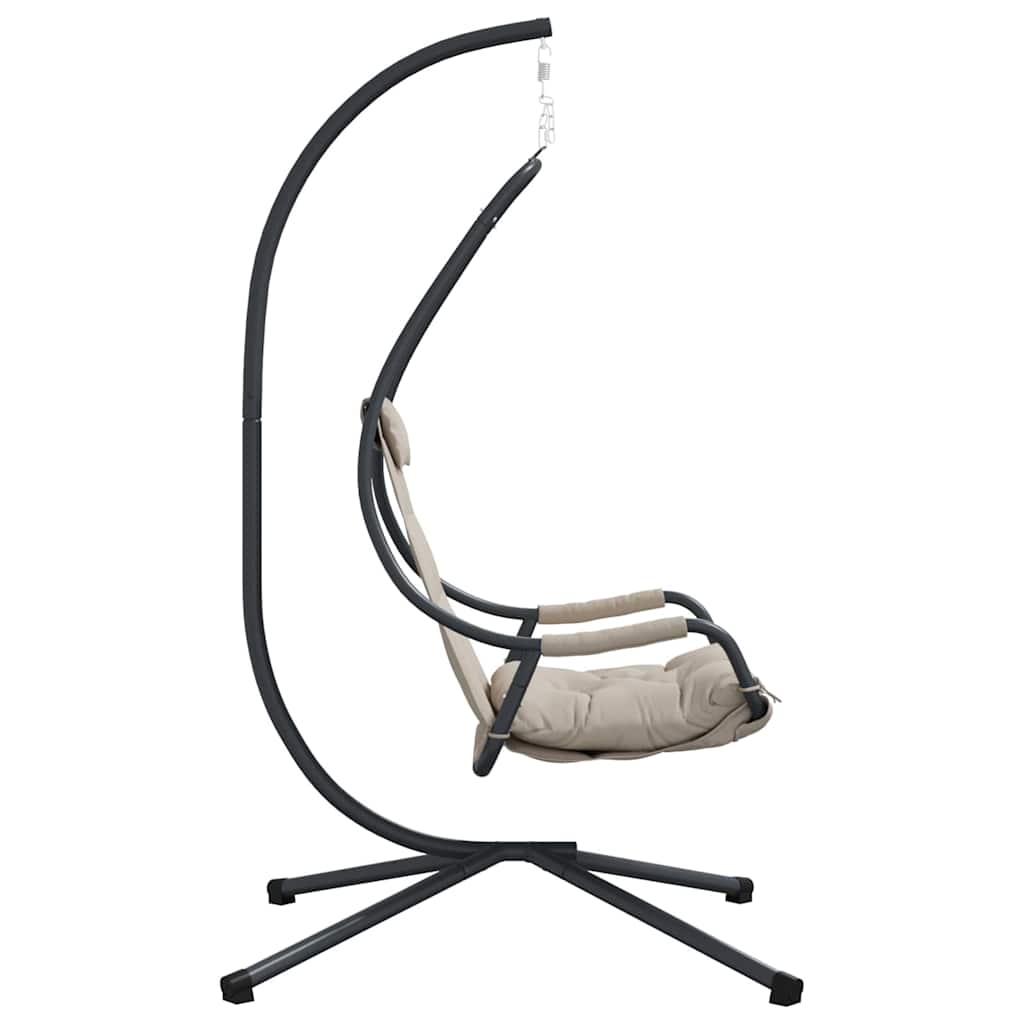 Hängendes Ei-Stuhl Taupe 94 x 107 x 196,5 cm Stahl