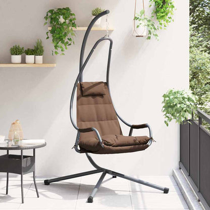 Hängendes Ei-Stuhl Kaffeebraun 94 x 107 x 196,5 cm Stahl