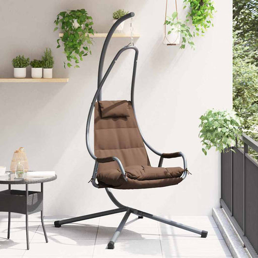Hängendes Ei-Stuhl Kaffeebraun 94 x 107 x 196,5 cm Stahl