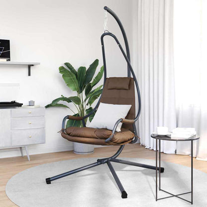 Hängendes Ei-Stuhl Kaffeebraun 94 x 107 x 196,5 cm Stahl