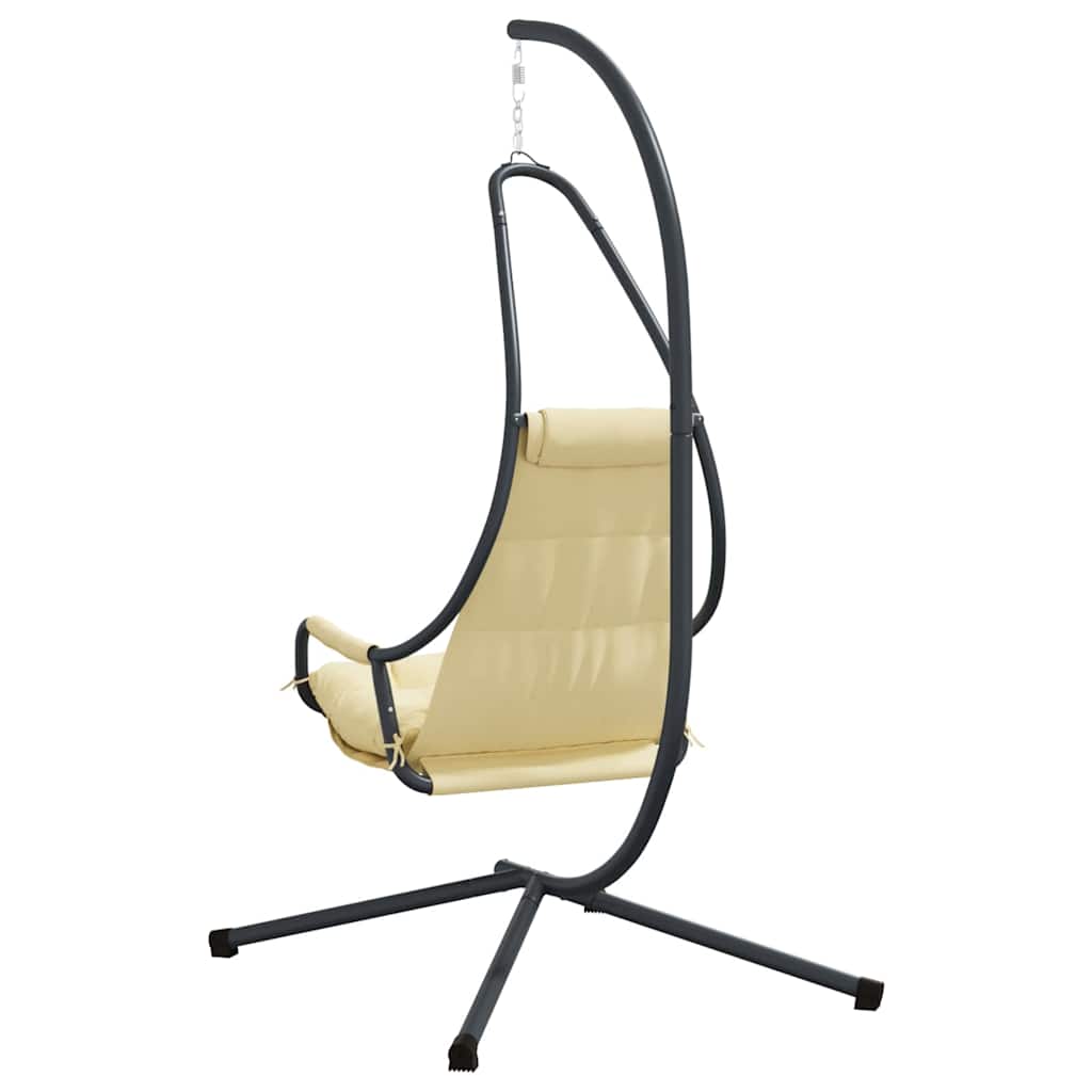 Hängendes Ei-Stuhl Beige 94 x 107 x 196,5 cm Stahl