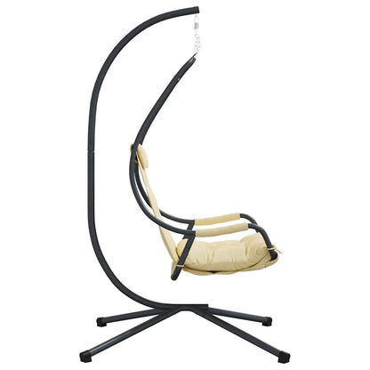 Hängendes Ei-Stuhl Beige 94 x 107 x 196,5 cm Stahl