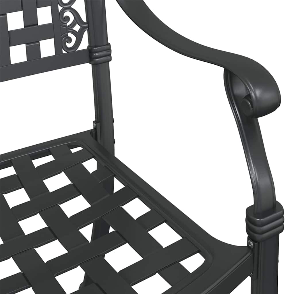 Gartenstuhl 2 pcs Schwarz 55 x 56,5 x 91cm Aluminium