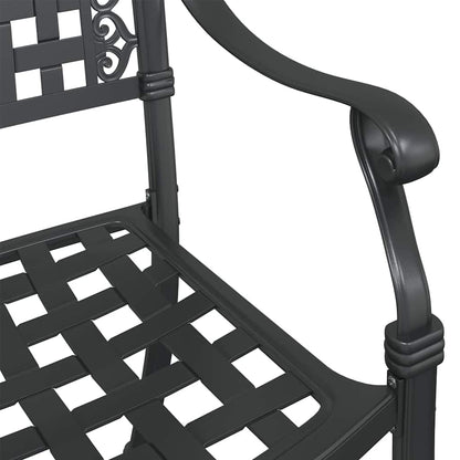 Gartenstuhl 2 pcs Schwarz 55 x 56,5 x 91cm Aluminium