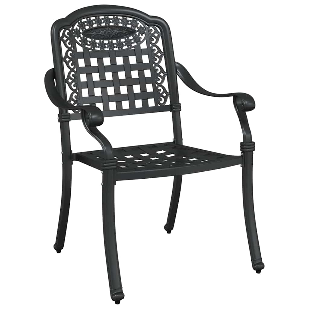 Gartenstuhl 2 pcs Schwarz 55 x 56,5 x 91cm Aluminium