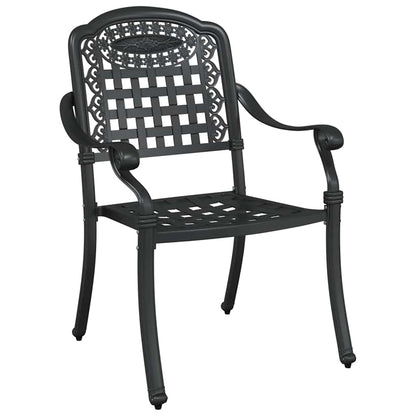 Gartenstuhl 2 pcs Schwarz 55 x 56,5 x 91cm Aluminium