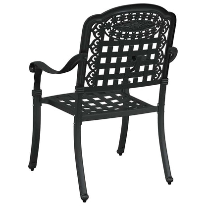 Gartenstuhl 2 pcs Schwarz 55 x 56,5 x 91cm Aluminium