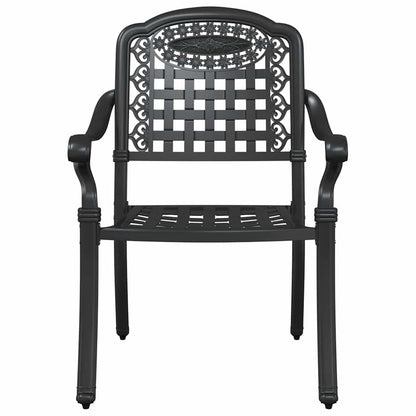 Gartenstuhl 2 pcs Schwarz 55 x 56,5 x 91cm Aluminium