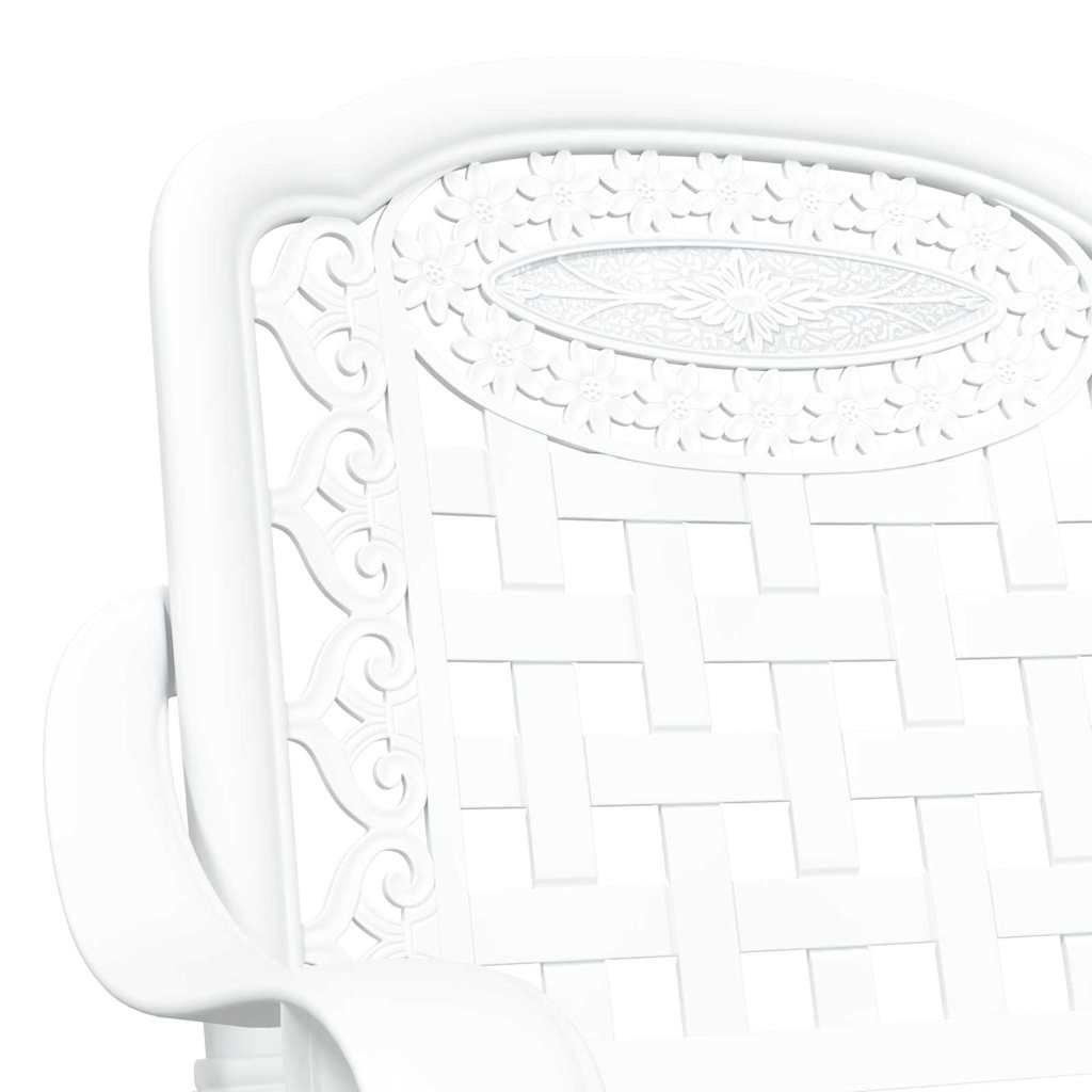 Gartenstuhl 2 pcs Weiß 55 x 56,5 x 91cm Aluminium