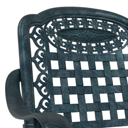 Gartenstuhl 2 pcs Grün 55 x 56,5 x 91cm Aluminium