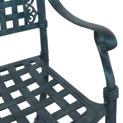 Gartenstuhl 2 pcs Grün 55 x 56,5 x 91cm Aluminium