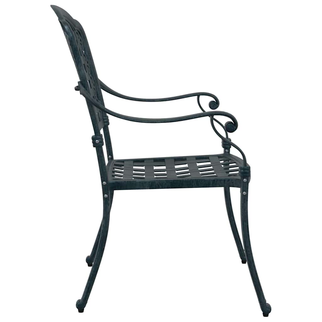 Gartenstuhl 2 pcs Grün 55 x 56,5 x 91cm Aluminium