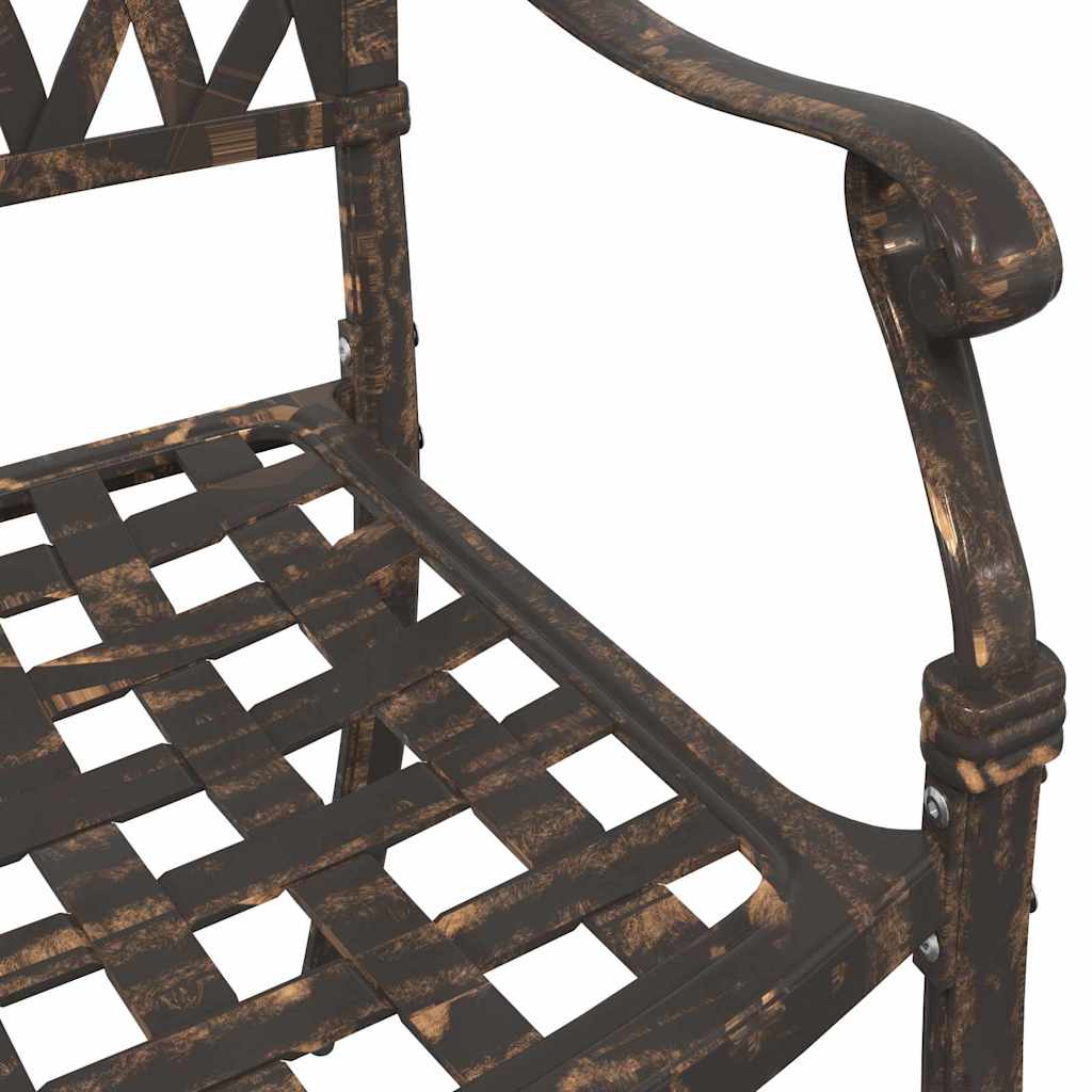 Gartenstuhl 2 pcs Bronzefarben 55 x 56,5 x 91cm Aluminium