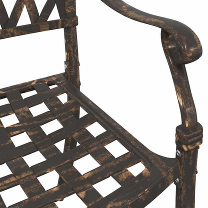 Gartenstuhl 2 pcs Bronzefarben 55 x 56,5 x 91cm Aluminium