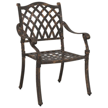 Gartenstuhl 2 pcs Bronzefarben 55 x 56,5 x 91cm Aluminium
