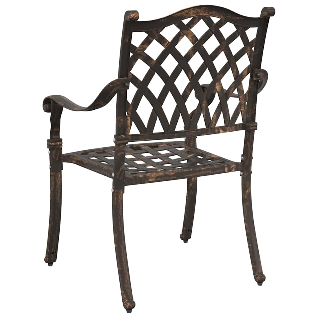 Gartenstuhl 2 pcs Bronzefarben 55 x 56,5 x 91cm Aluminium