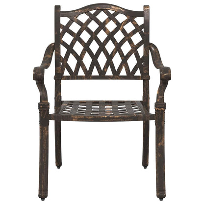 Gartenstuhl 2 pcs Bronzefarben 55 x 56,5 x 91cm Aluminium