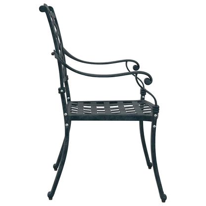 Gartenstuhl 2 pcs Grün 55 x 56,5 x 91cm Aluminium