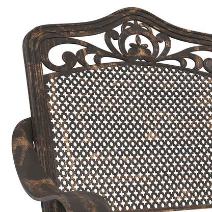 Gartenstuhl 2 pcs Bronzefarben 55 x 56,5 x 91cm Aluminium