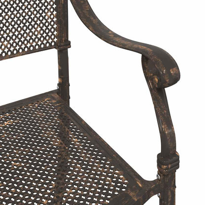 Gartenstuhl 2 pcs Bronzefarben 55 x 56,5 x 91cm Aluminium