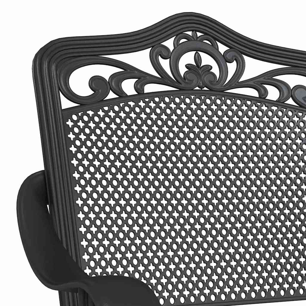Gartenstuhl 2 pcs Schwarz 55 x 56,5 x 91cm Aluminium
