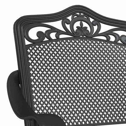 Gartenstuhl 2 pcs Schwarz 55 x 56,5 x 91cm Aluminium