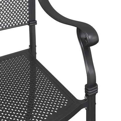Gartenstuhl 2 pcs Schwarz 55 x 56,5 x 91cm Aluminium