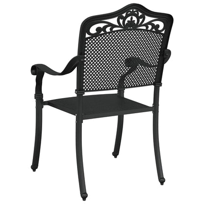 Gartenstuhl 2 pcs Schwarz 55 x 56,5 x 91cm Aluminium