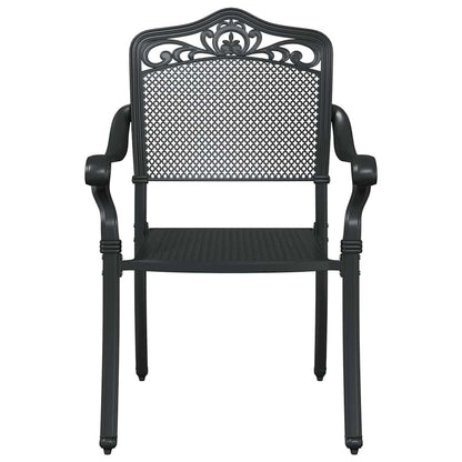 Gartenstuhl 2 pcs Schwarz 55 x 56,5 x 91cm Aluminium