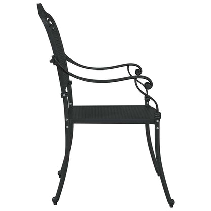 Gartenstuhl 2 pcs Schwarz 55 x 56,5 x 91cm Aluminium