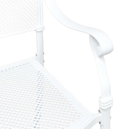 Gartenstuhl 2 pcs Weiß 55 x 56,5 x 91cm Aluminium