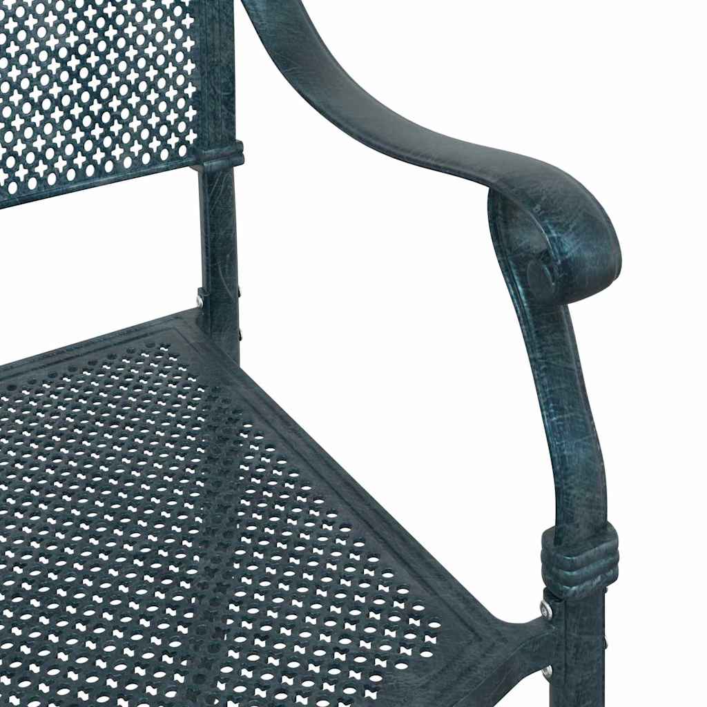 Gartenstuhl 2 pcs Grün 55 x 56,5 x 91cm Aluminium
