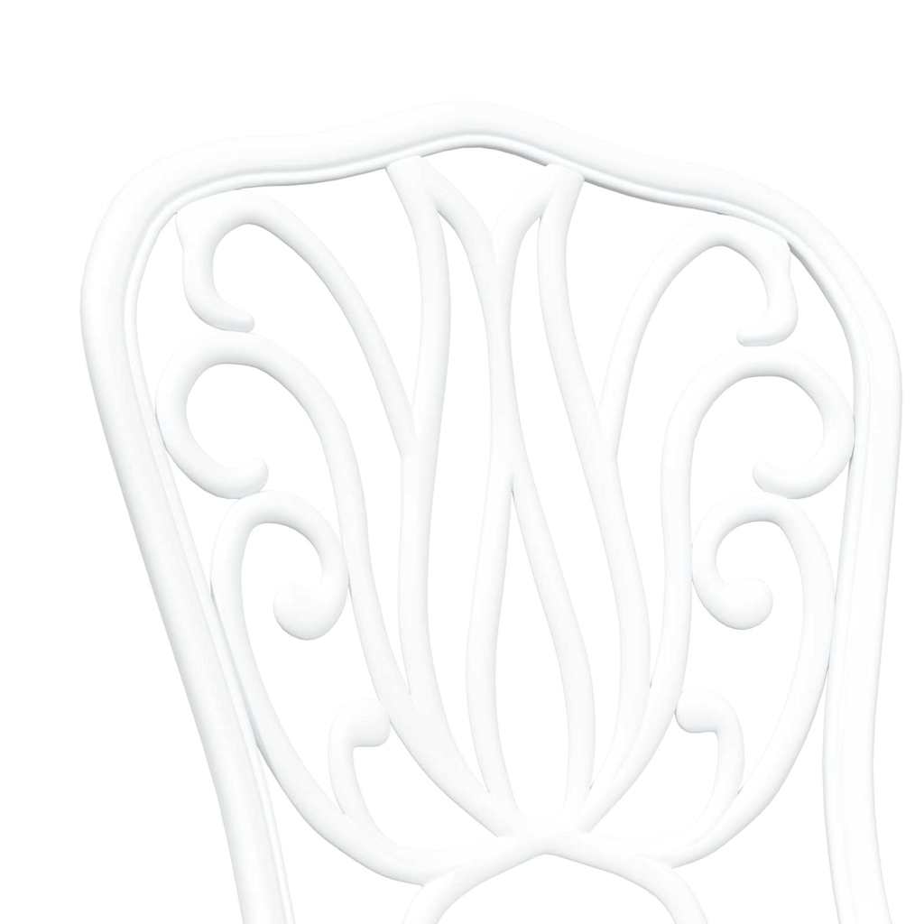 Garten Bistro Set 3 pcs Weiß Aluminium