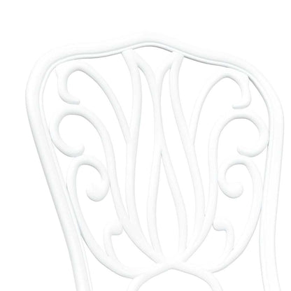 Garten Bistro Set 3 pcs Weiß Aluminium